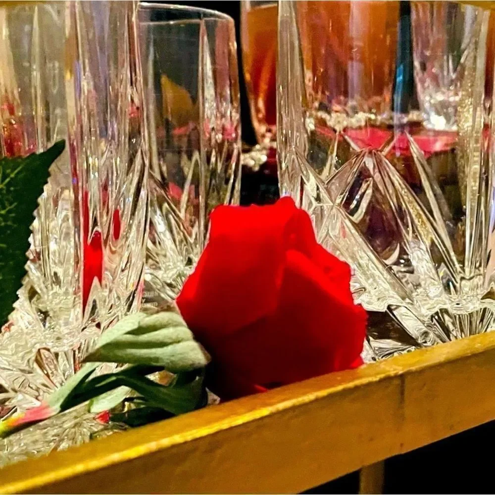 ♥️ RARE cocktail glasses BROOKSIDE Waterford double old fashioned LARGE 16oz!
